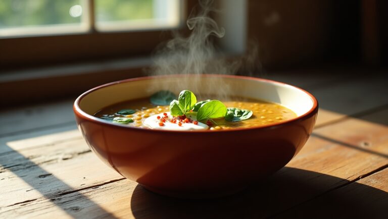 lentil soup with spinach