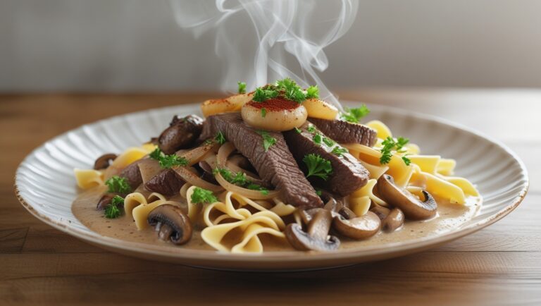 beef stroganoff noodles