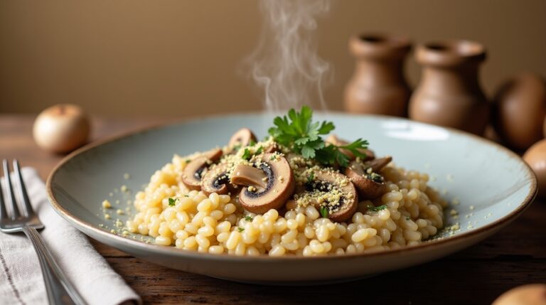 vegan mushroom risotto