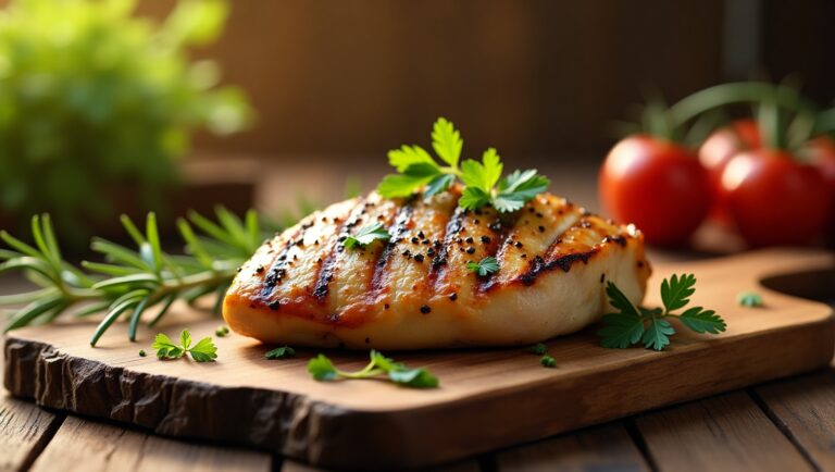grilled chicken with herbs
