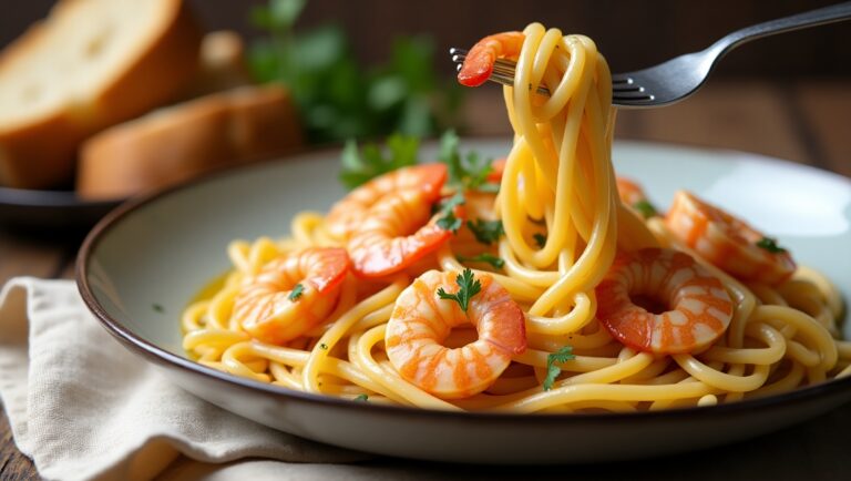 creamy shrimp pasta