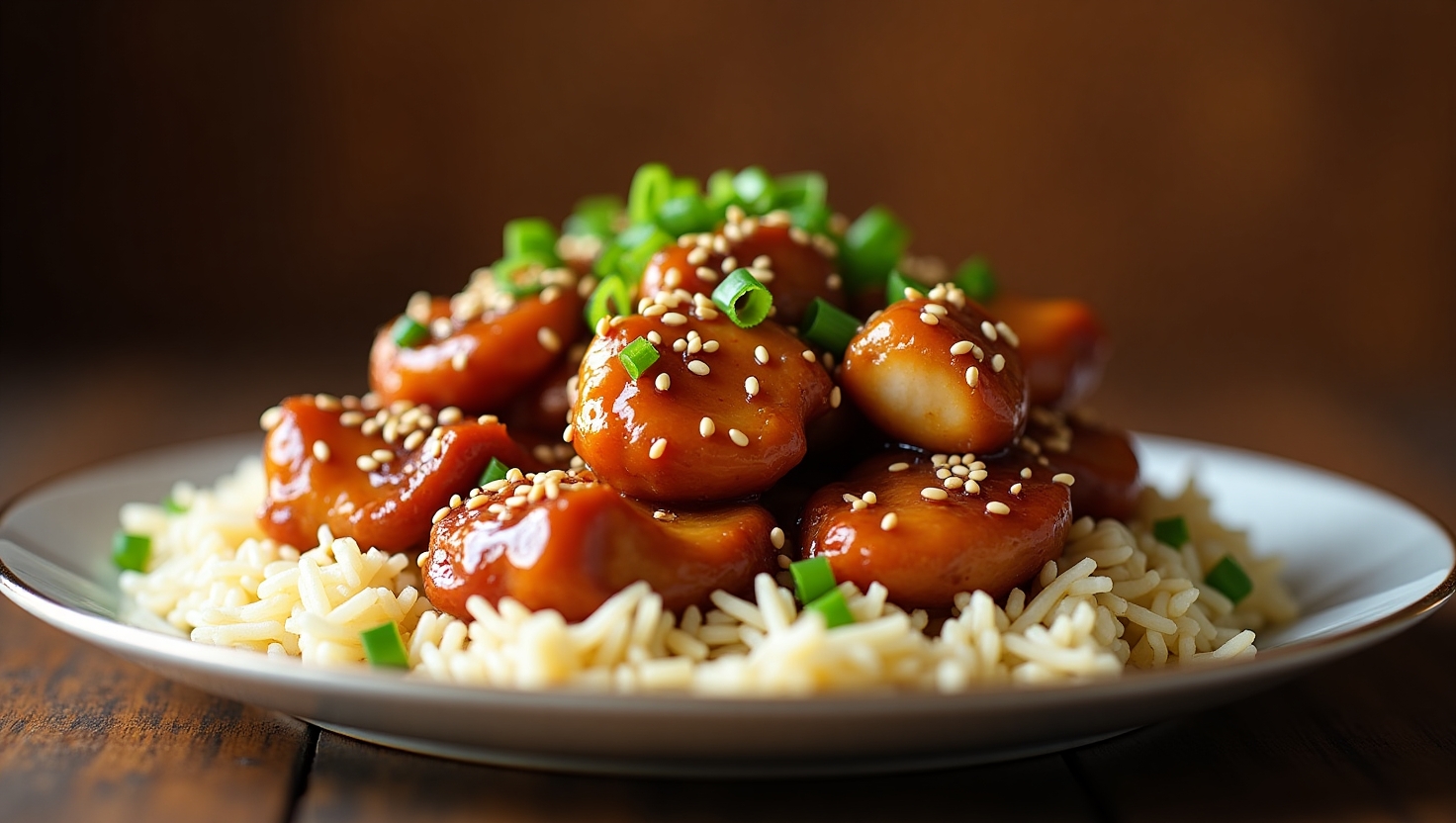 sticky sesame chicken